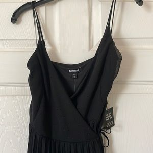 NWT Express black midi wrap dress